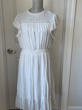 Indigo Rose White Boho Summer lacy dress size XL
